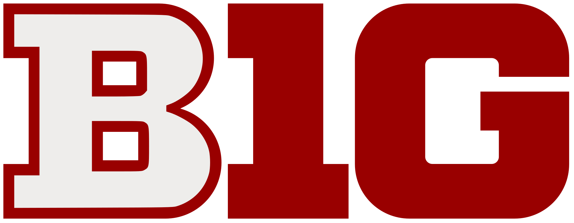 Indiana Logo - Big Ten logo in Indiana colors.svg