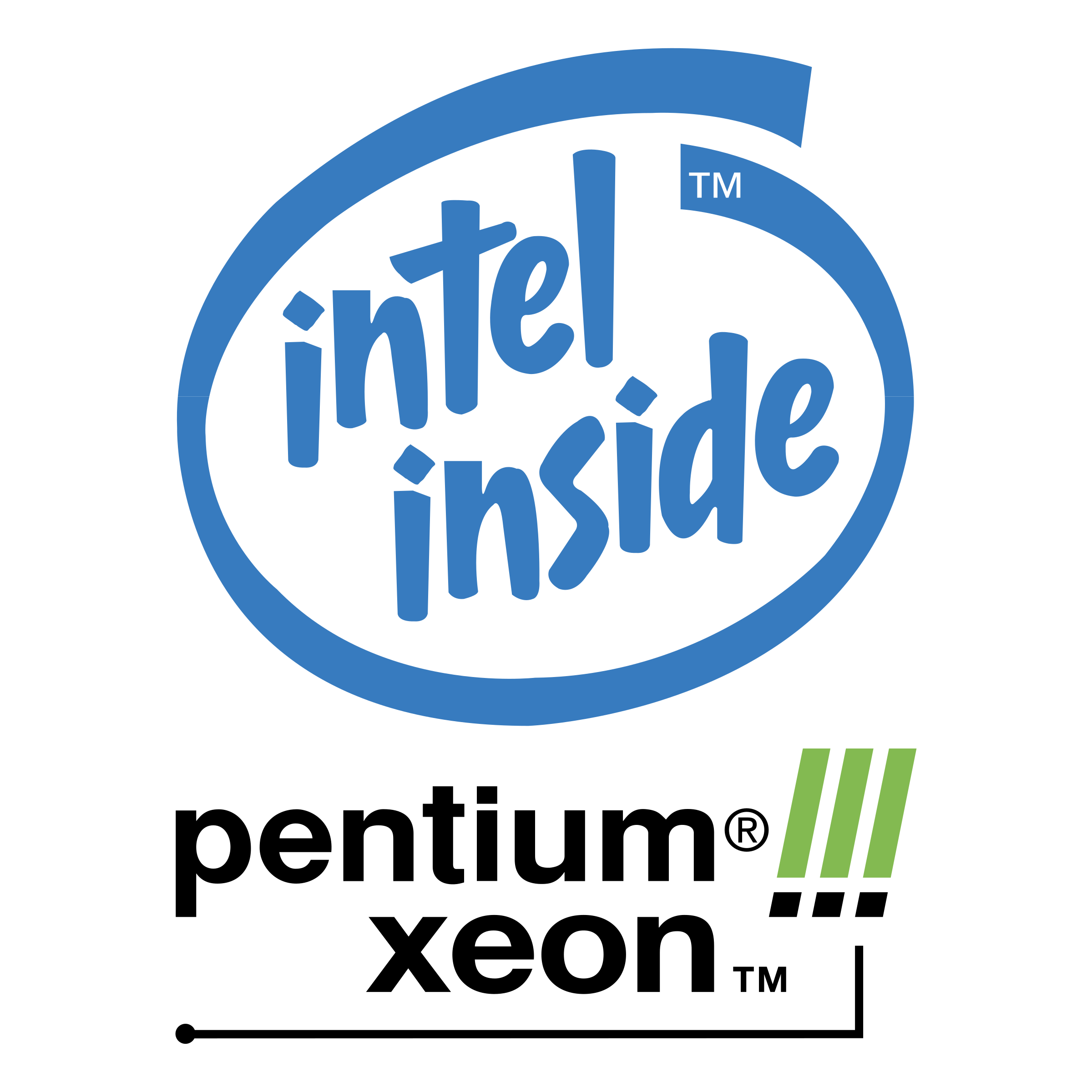 Xeon Logo - Pentium III Xeon Processor Logo PNG Transparent & SVG Vector ...