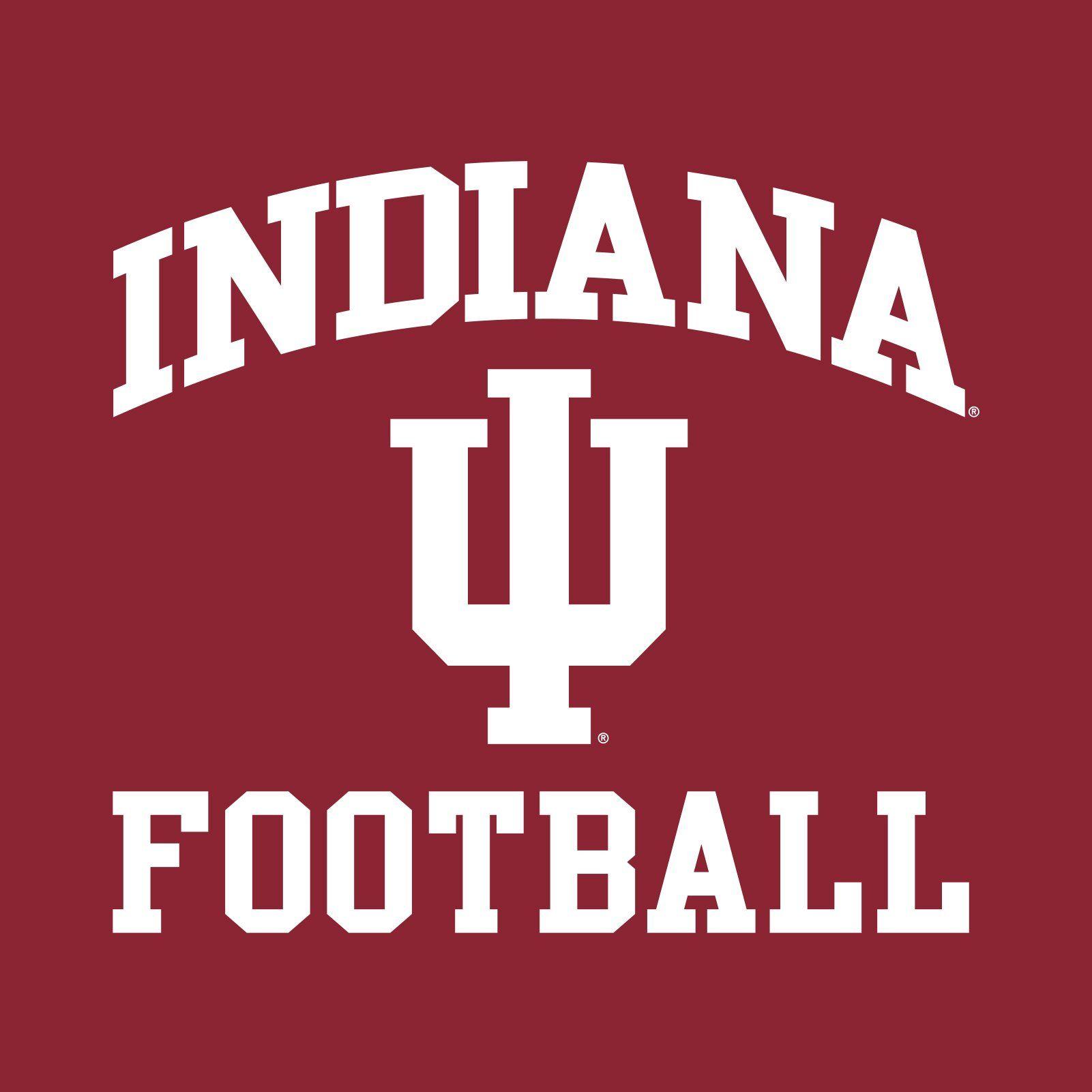 Indiana Logo - Indiana Arch Logo Football T Shirt - Cardinal - UGP
