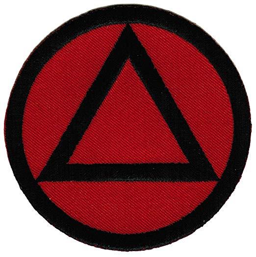 A Inside the Red Circle Logo - Amazon.com: Circle Triangle Sobriety Patch Embroidiered Iron-On ...