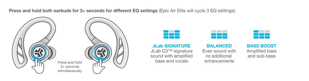 Epic Air Logo - Epic Air Elite True Wireless Sport Earbuds + Charging Case - JLab Audio