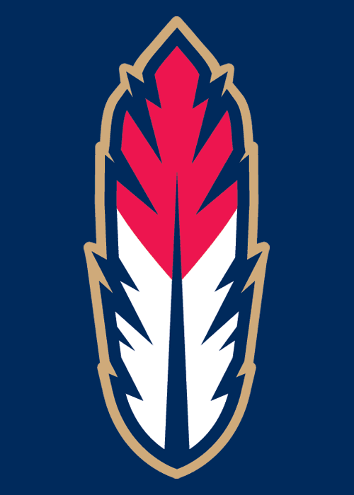 Red White Feather Logo - Kinston Indians Cap Logo - Carolina League (CRL) - Chris Creamer's ...