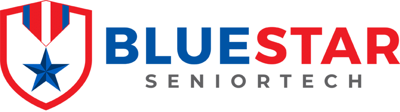 Blue Star Logo - BlueStar SeniorTech. Senior Care Technology