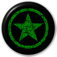 Green Circle Star Logo - Green And Black Circle Star Button Badge. Big Cheese Badges