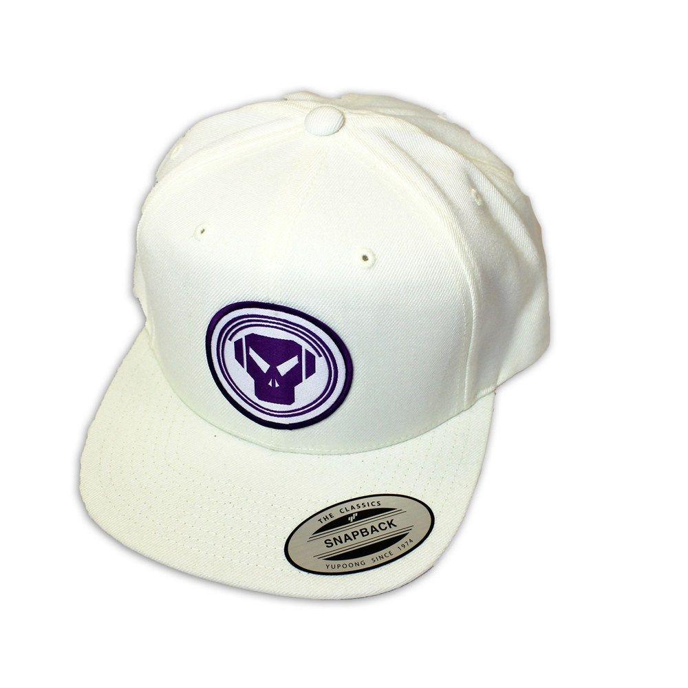Purple and White w Logo - Metalheadz Snapback Cap [White w / Purple Logo]