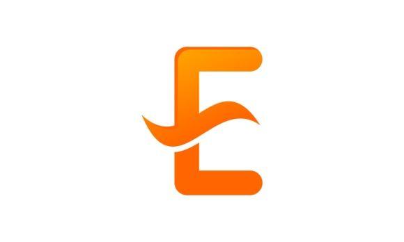 Download Free Orange Letter E Logo Logodix PSD Mockup Template
