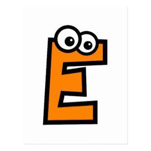 Orange Letter E Logo - Funny Letter E Gifts on Zazzle