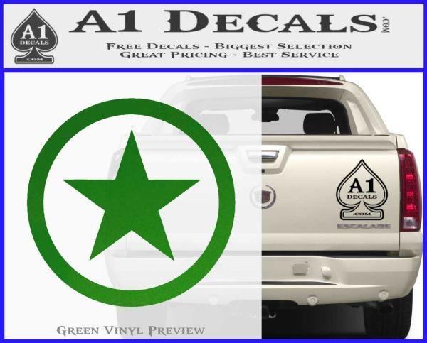 Green Circle Star Logo - Converse Decal Sticker Decal (Circle Star) A1 Decals