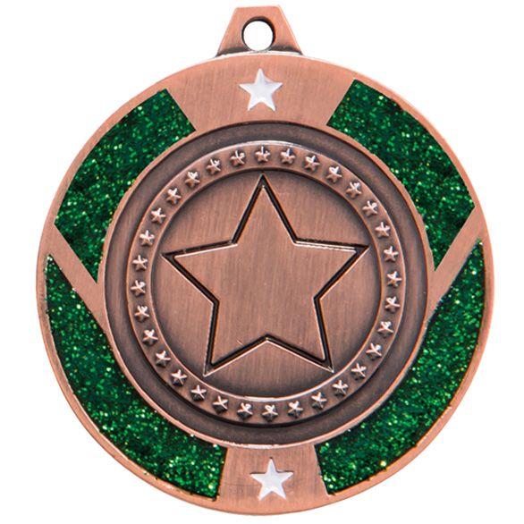 Green Circle Star Logo - Glitter Star Green Medal