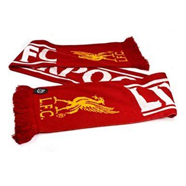 Red White and Yellow Brand Logo - Liverpool FC Official Football Feather Scarf (One Size) (Red White