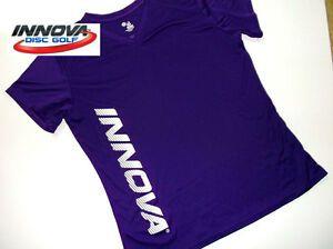 Purple and White w Logo - INNOVA LADIES CORE PERFORMANCE TEE LARGE PURPLE w/WHITE INNOVA LOGOS ...