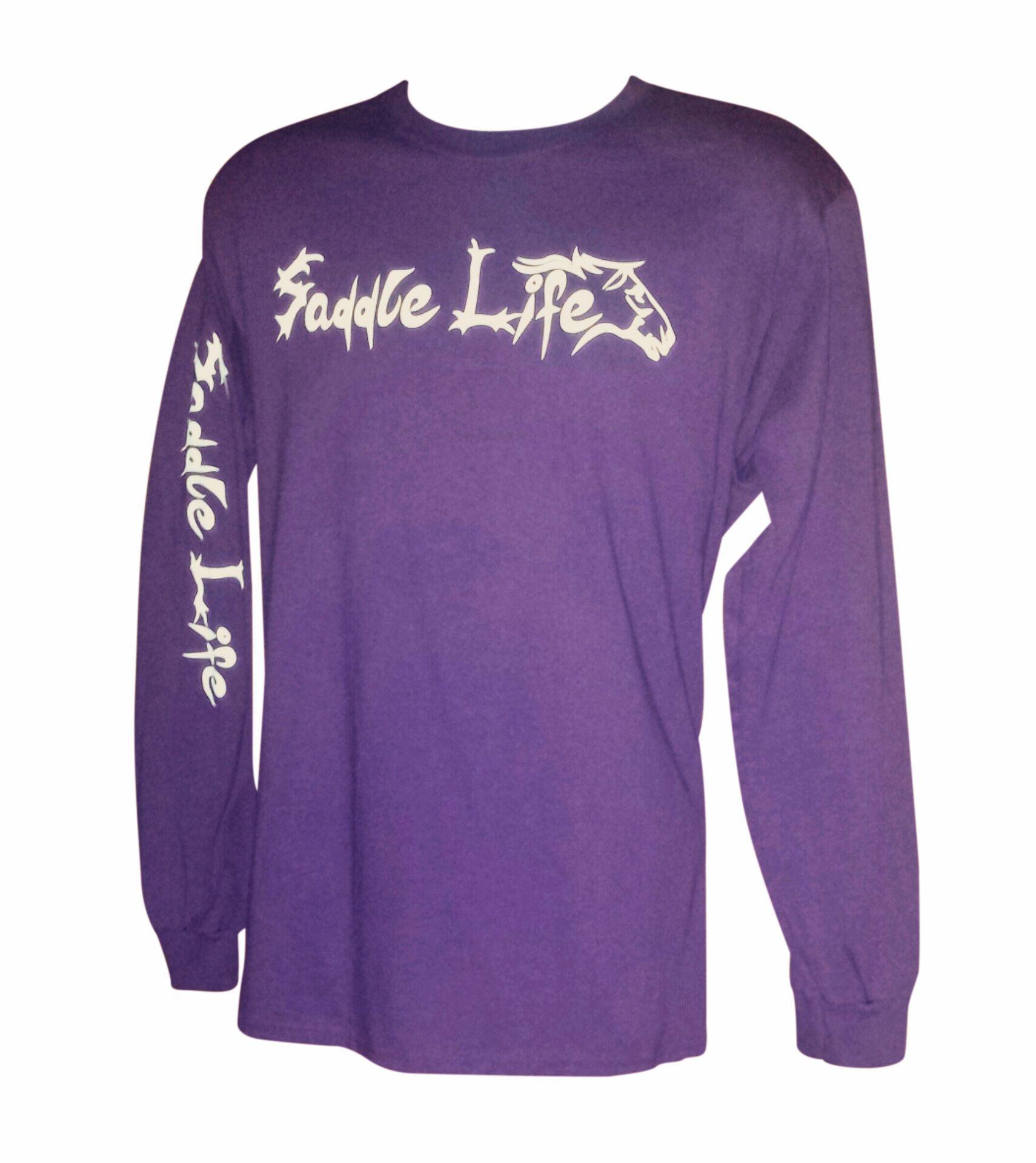 Purple and White w Logo - Purple Long Sleeve Tee w/White Logo | Products | Pinterest | Long ...
