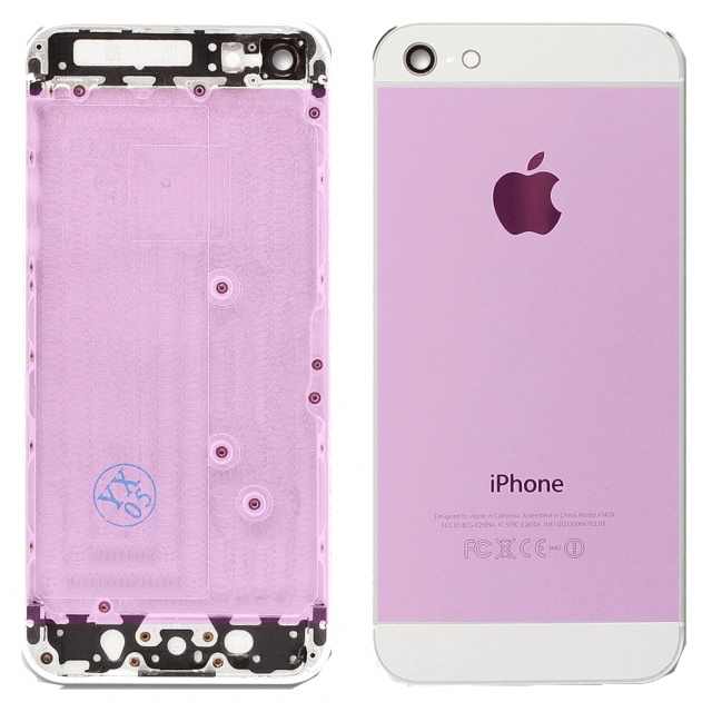 Purple and White w Logo - Microspareparts Back cover w.White Glass w.Logo only Pink High Copy ...