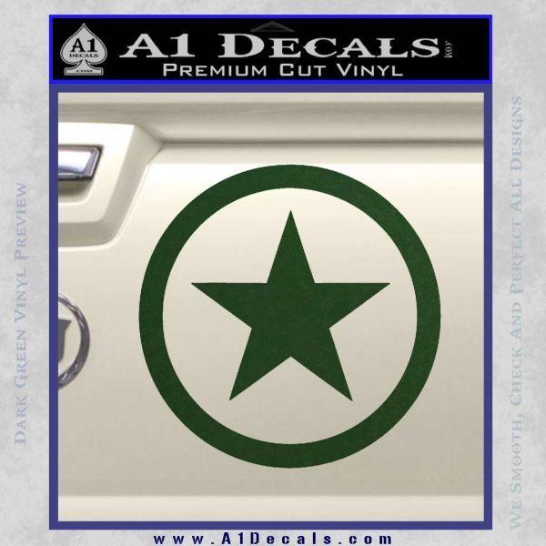 Green Circle Star Logo - Converse Decal Sticker Decal (Circle Star) » A1 Decals
