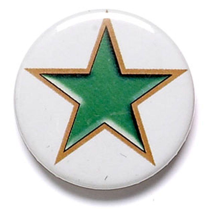 Green Circle Star Logo - Green Star Pin Badge 25mm (1