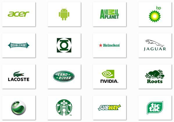 Green Colored Logo - Famous logos designed in green