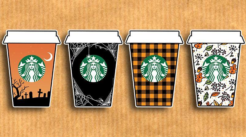 Medium Printable Starbucks Logo - Free Printable Fall Starbucks Cups Planner Stickers
