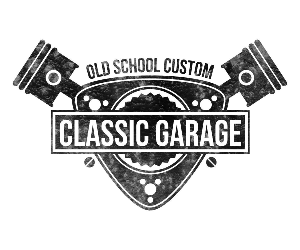 Old School Garage Logo - Bold, Professional, Graphic Designer Logo Design for Old School