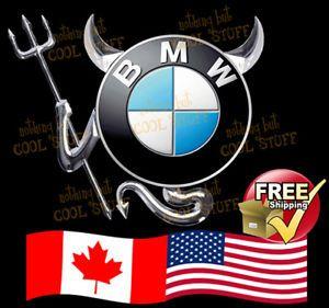 Gold and Red M Logo - BMW ~ New 3D Gold , Red or Chrome Devil Decal Sticker For Car Emblem ...