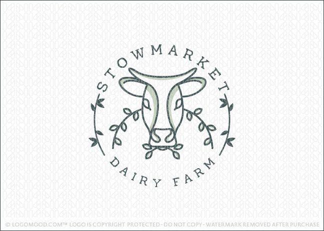 Sleek Farm Logo - Cow Dairy Farm. LOGO // BRANDING // PACKAGING. Logos, Logo design