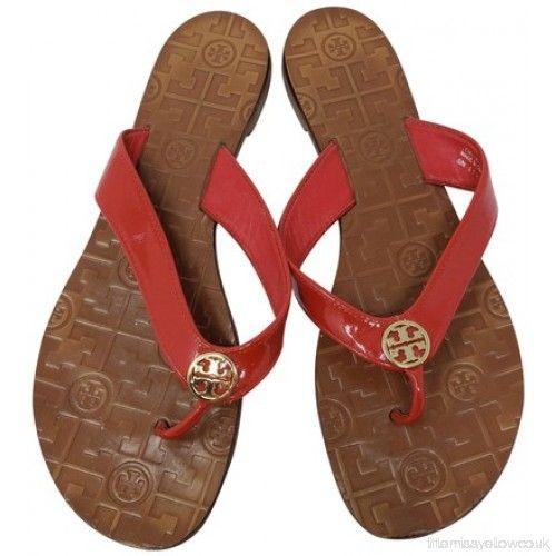 Gold and Red M Logo - Red Gold Robinson Patent Leather Logo Slide M Sandals 15100519