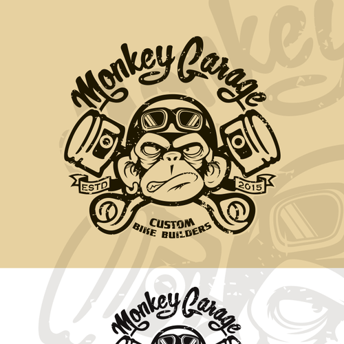Old School Garage Logo - create a cool & nice, old school, crazy ape logo for our Monkey ...
