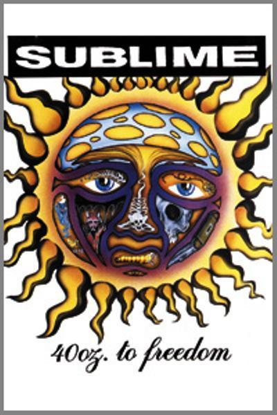 Sublime Logo - Sublime Magnet 40 Ounces To Freedom Sun Logo – Rock Band Patches