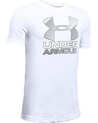 Under Armour Small Logo - New Savings on Under Armour Boys' Hybrid Big Logo T-Shirt, White ...
