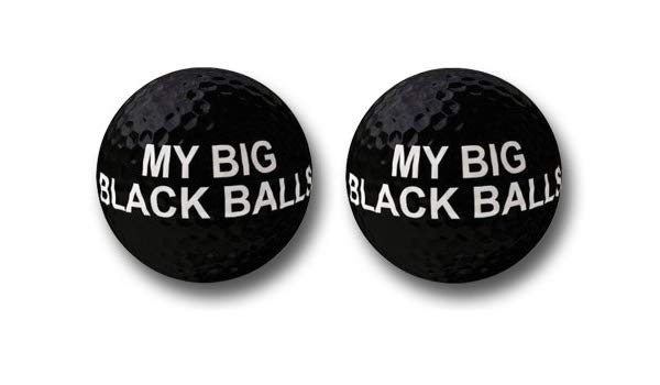 Black Ball Logo - Big Mouth Toys Double Trouble Golf Balls Big Black Balls: Amazon.co ...