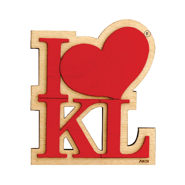 Kl Logo - Wood Veneer Magnets - I Love KL – ARCH Collection