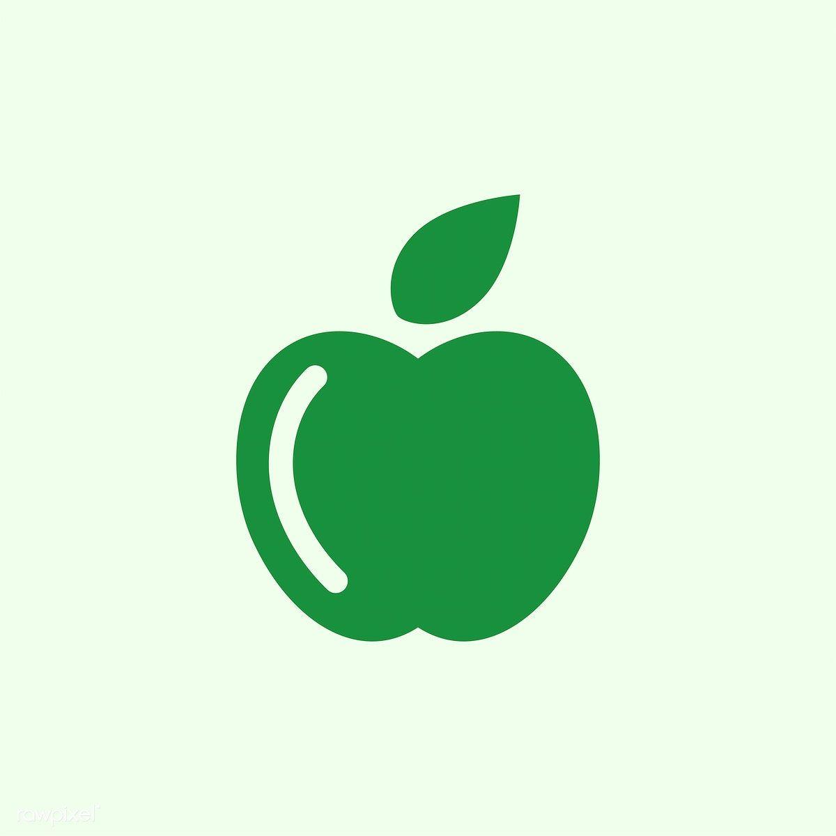 Green Colored Logo - Green colored apple logo vector. Free stock vector