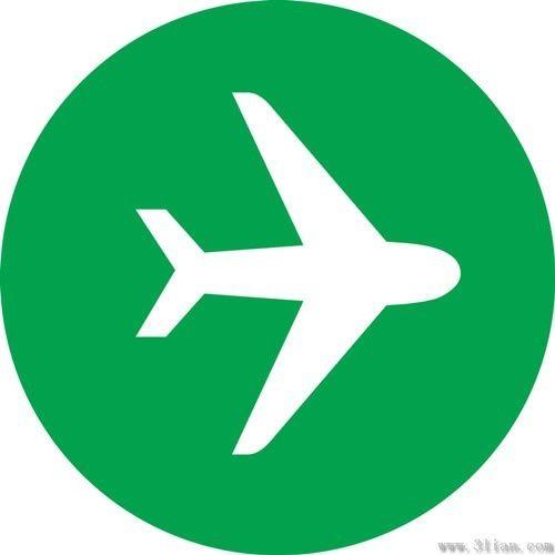 Green Airplane Logo - Airplane icon vector Free vector in Adobe Illustrator ai .ai