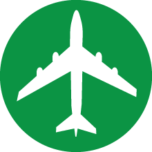 Green Airplane Logo - Airport Development — Sun Holdings, Inc.