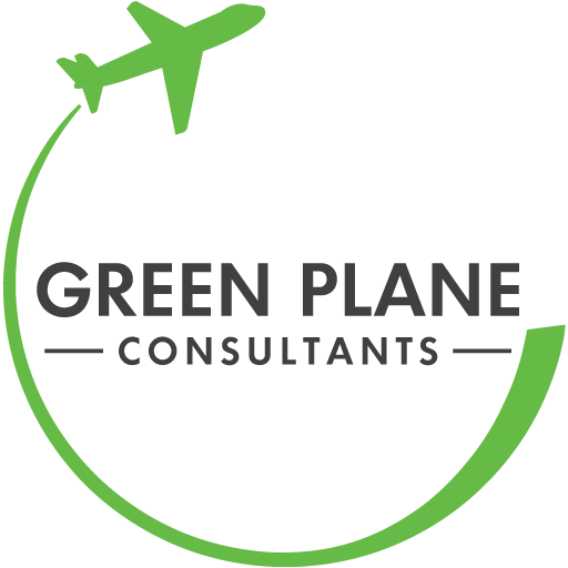 Green Airplane Logo - Company