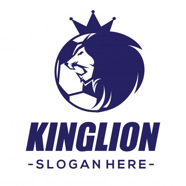 Lion Football Logo - King lion football logo Vector