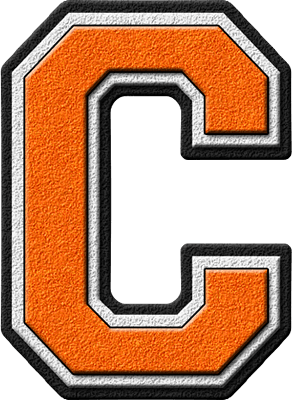 Orange C Logo - Presentation Alphabets: Orange Varsity Letter C