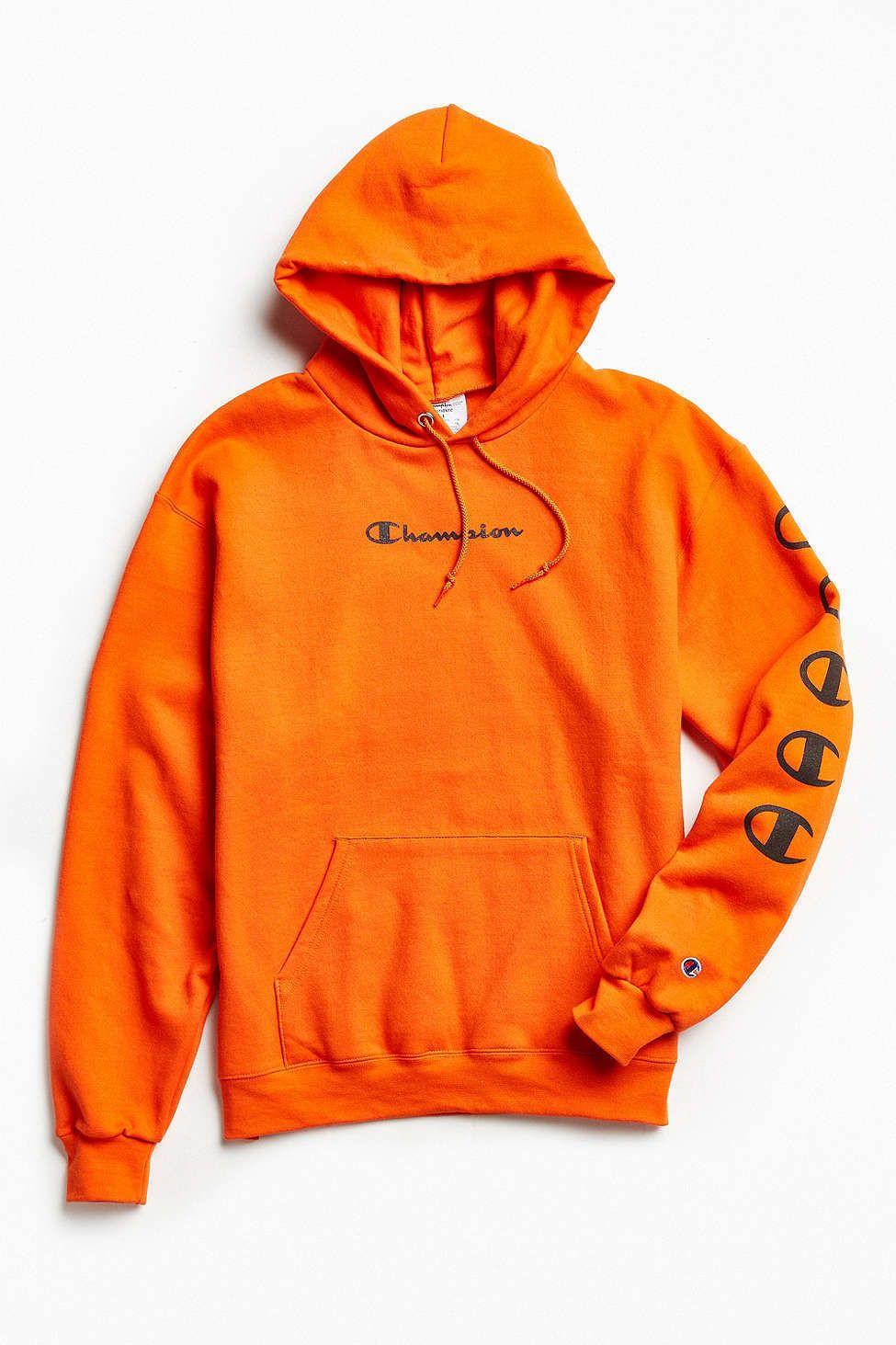 Orange Clothing Logo - NWT Champion Repeat C Logo Hoodie Sweatshirt Supreme Orange Size ...