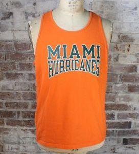 Orange C Logo - Champion Miami Hurricanes Tank Top Muscle Shirt Orange C Logo Size L
