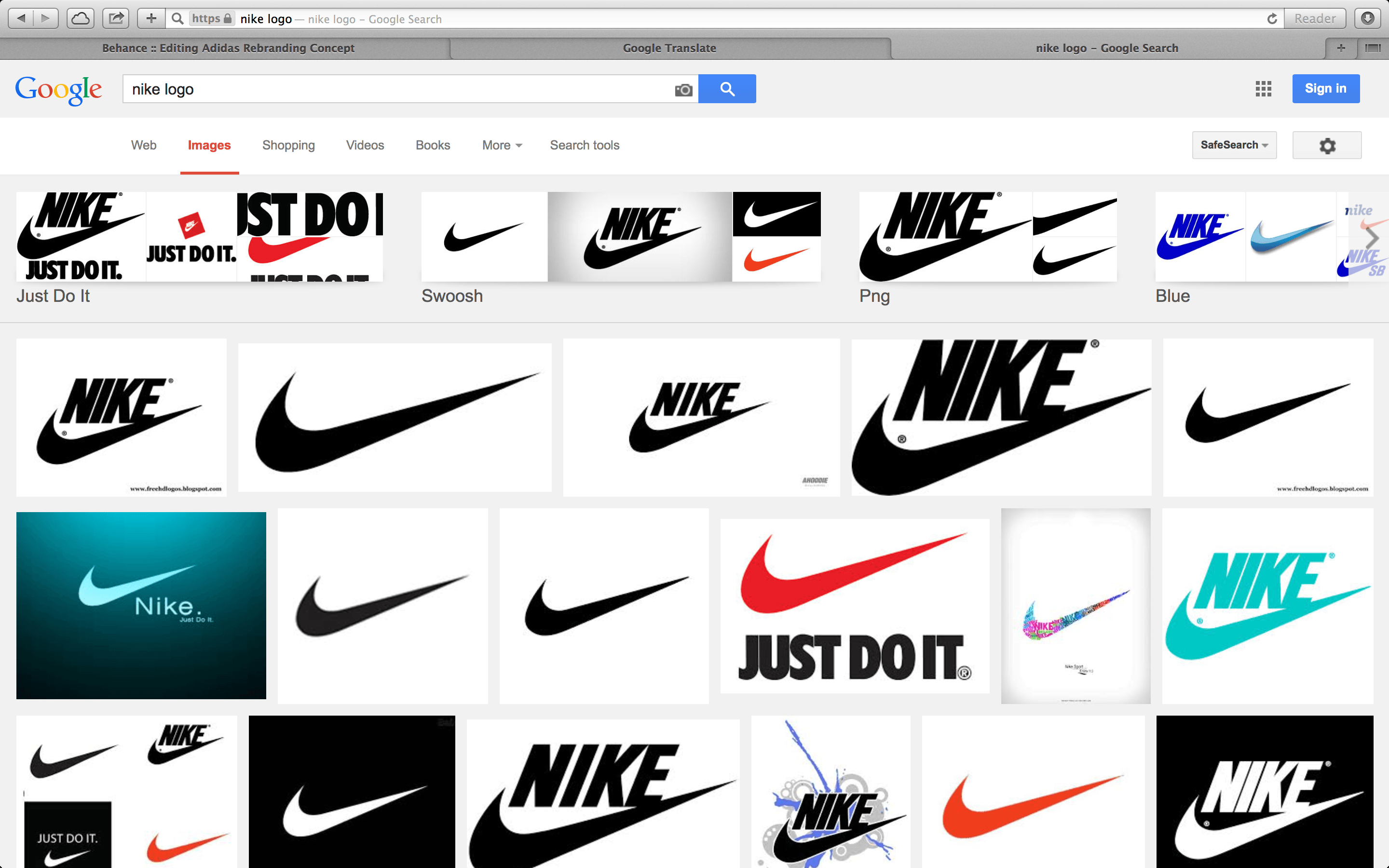 Different Nike Logo - Adidas Brand Design Study