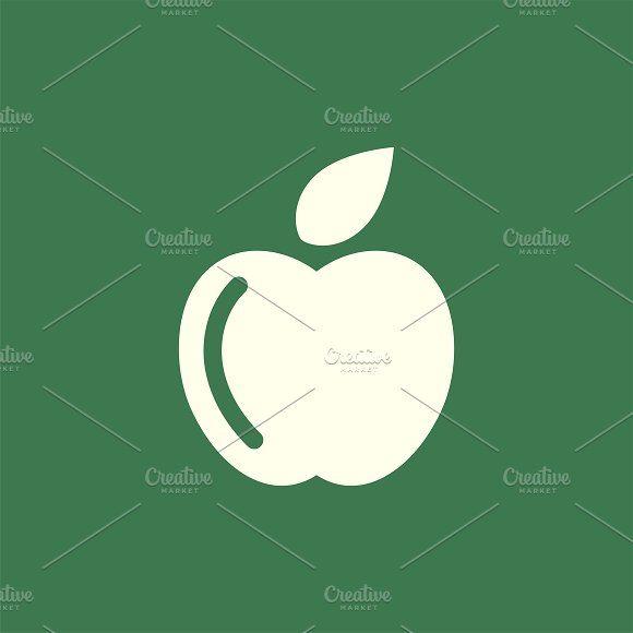 Green Colored Logo - Green colored apple logo vector ~ Graphics ~ Creative Market