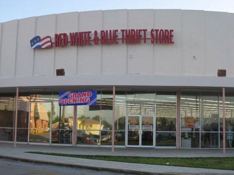 Red and Blue Store Logo - Best Vinyl Store. Red White & Blue Thrift Store. Arts And