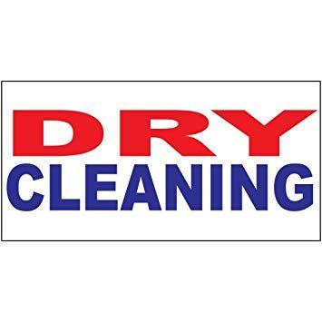 Red and Blue Store Logo - Dry Cleaning Red Blue DECAL STICKER Retail Store Sign.5 x 12