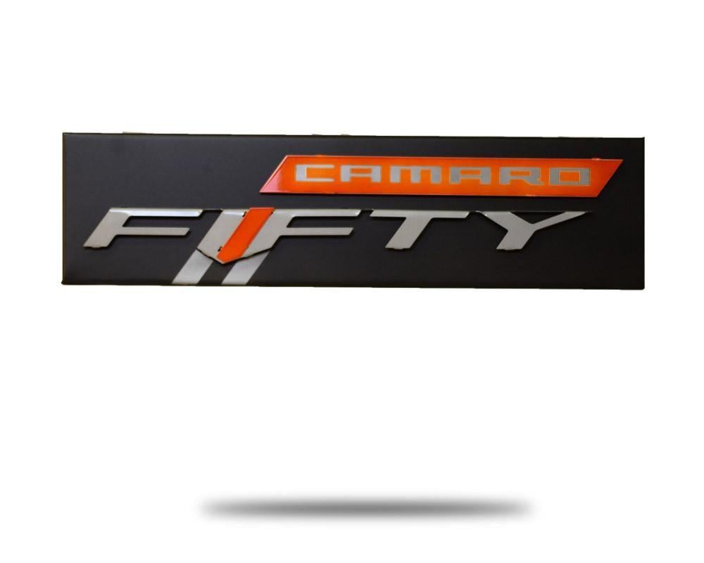 Camaro Logo - Chevrolet Camaro Fifty Logo Metal Artwork - Hex Head Art