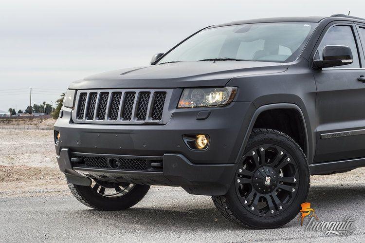 Black Jeep Cherokee Logo - Jeep Grand Cherokee - Matte Black with Chrome Delete — Incognito Wraps