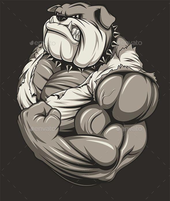 Angery Dog Bodybuilding Logo - Angry Dog Bodybuilder. Characters & Creatures. Art, Drawings