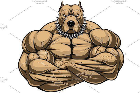 Angery Dog Bodybuilding Logo - Angry dog bodybuilder ~ ~ Creative Daddy