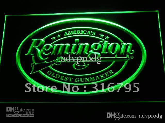 Remington Firearms Logo - D233 G Remington Firearms Hunting Gun Logo Neon Light Sign From