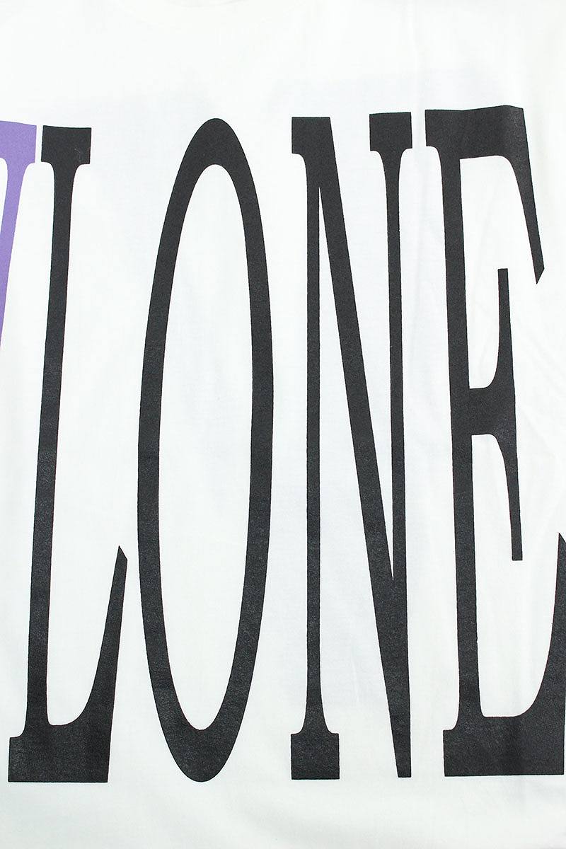 Vlone Logo - RINKAN: Vee Ron /VLONE logo print T-shirt (XL/ white X purple X ...