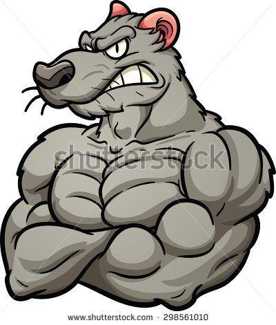Angery Dog Bodybuilding Logo - evil rat clipart Ratz MC623