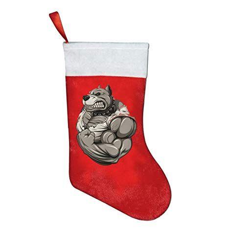 Angery Dog Bodybuilding Logo - Amazon.com: Angry Dog Bodybuilder Red Felt Classic Christmas ...